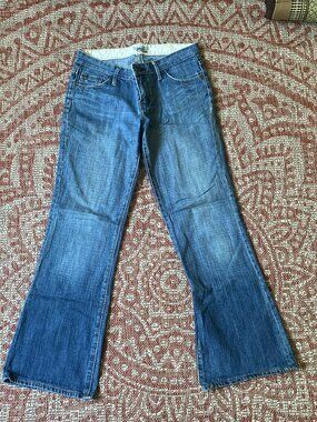 Sacred Blue Light Wash Flares Y2k